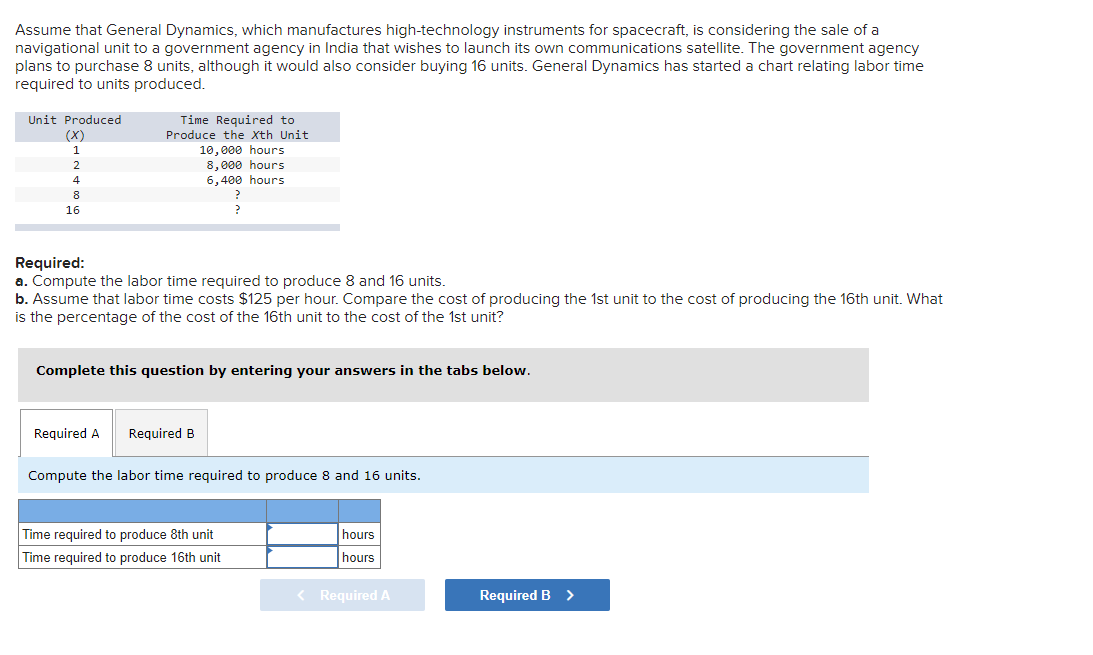  Assume that General Dynamics, which manufactures high-technology instruments for spacecraft, is