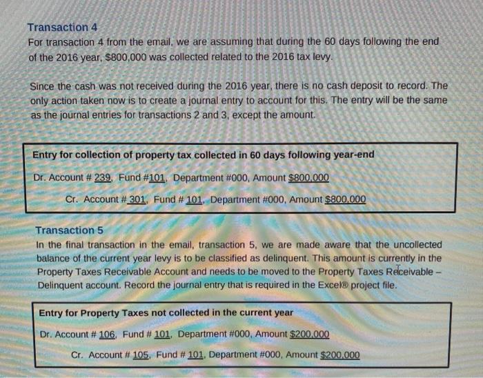 entered. Exercises Property Tax Transactions On February 28, 2017. you received the