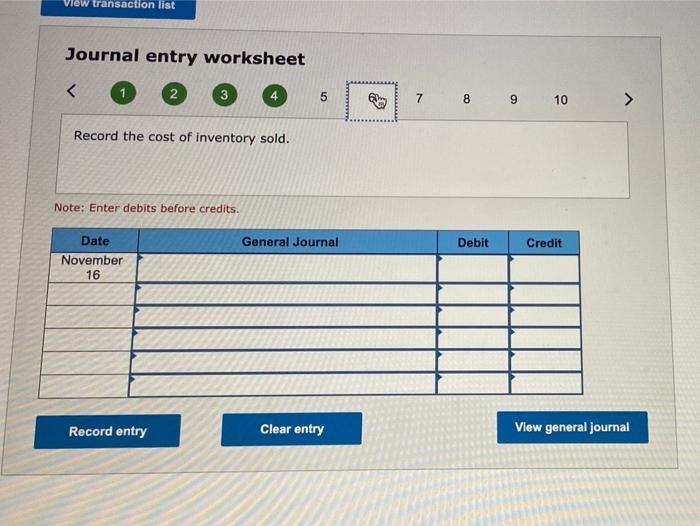 the questions displayed below) At the beginning of November, Yoshi Inc.'s inventory