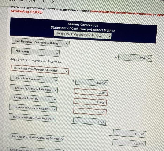 Progress - Your answer is partially correct The following information is available