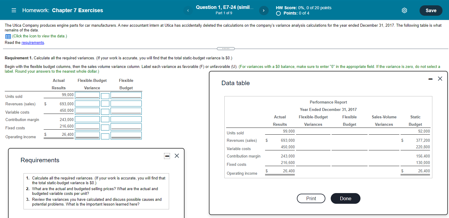 Please complete all requirements. Requirements 1,2,3 = Homework: Chapter 7 Exercises Question
