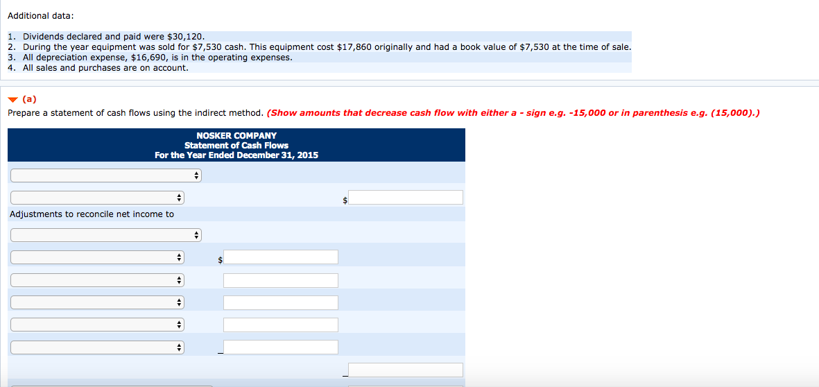 of Nosker Company. NOSKER COMPANY Comparative Balance Sheets December 31 Assets 2015
