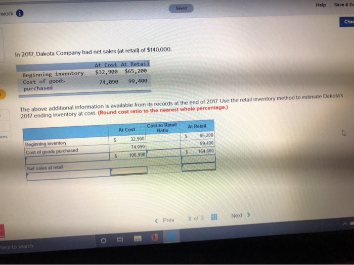 Shop had $480,000 of inventory at cost. In the first quarter of