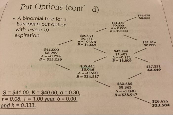  how to calculate the binoimal tree topic? calculation step please Put