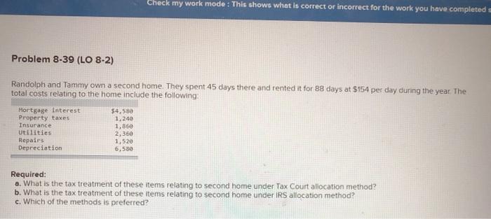  Check my work mode : This shows what is correct or