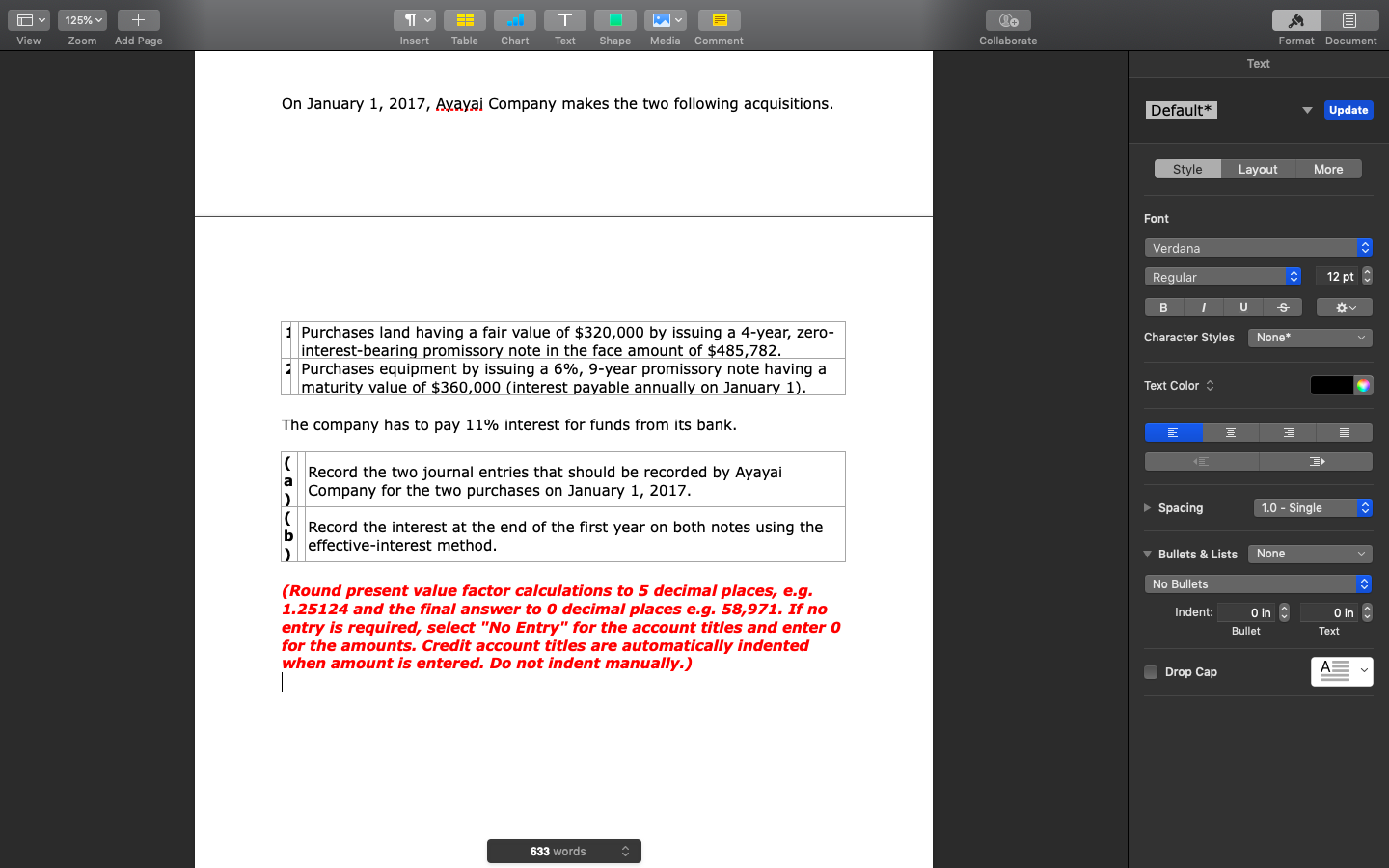  125% T Do Collaborate View Zoom Add Page Insert Table Chart