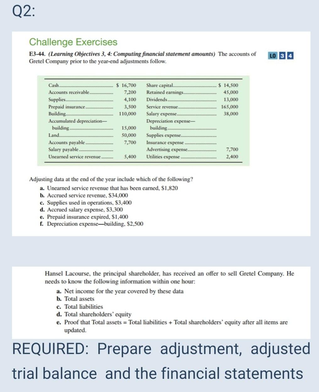 I need the answer as soon as possible Please. Q2: Challenge Exercises