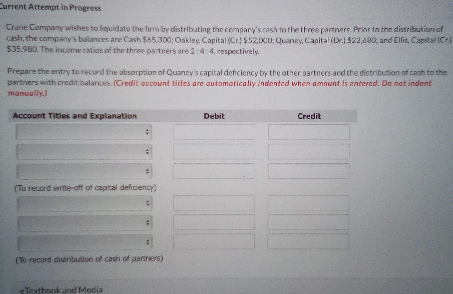 assets were sold for $129,940. The income ratios of the partners Cisneros,