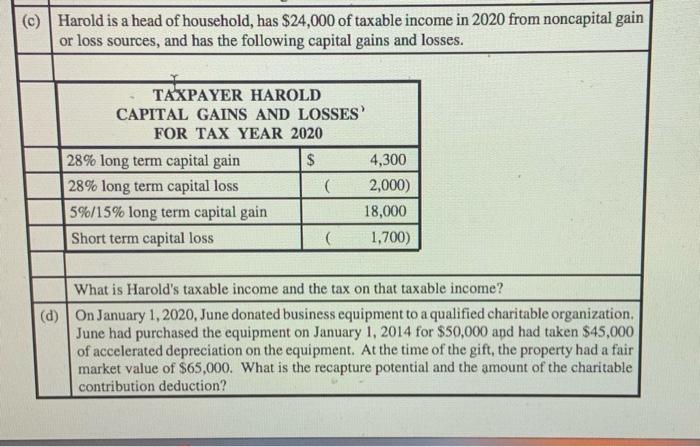 situations involving property transactions. REQUIRED: For each of the situations provided, answer