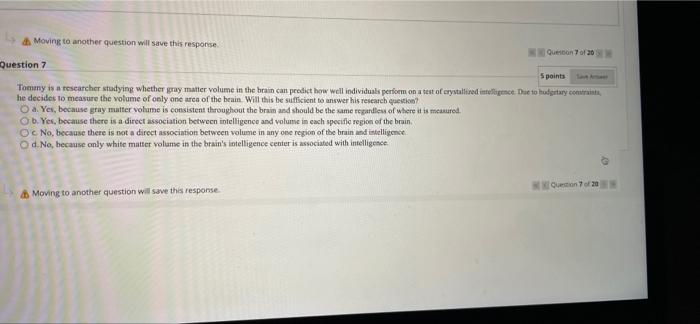 to another question will save this response Questions of 205 Questions points