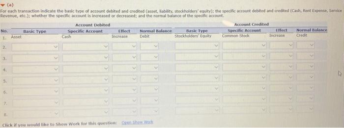 decorator corporation, in its first month of business, are as follows 1.