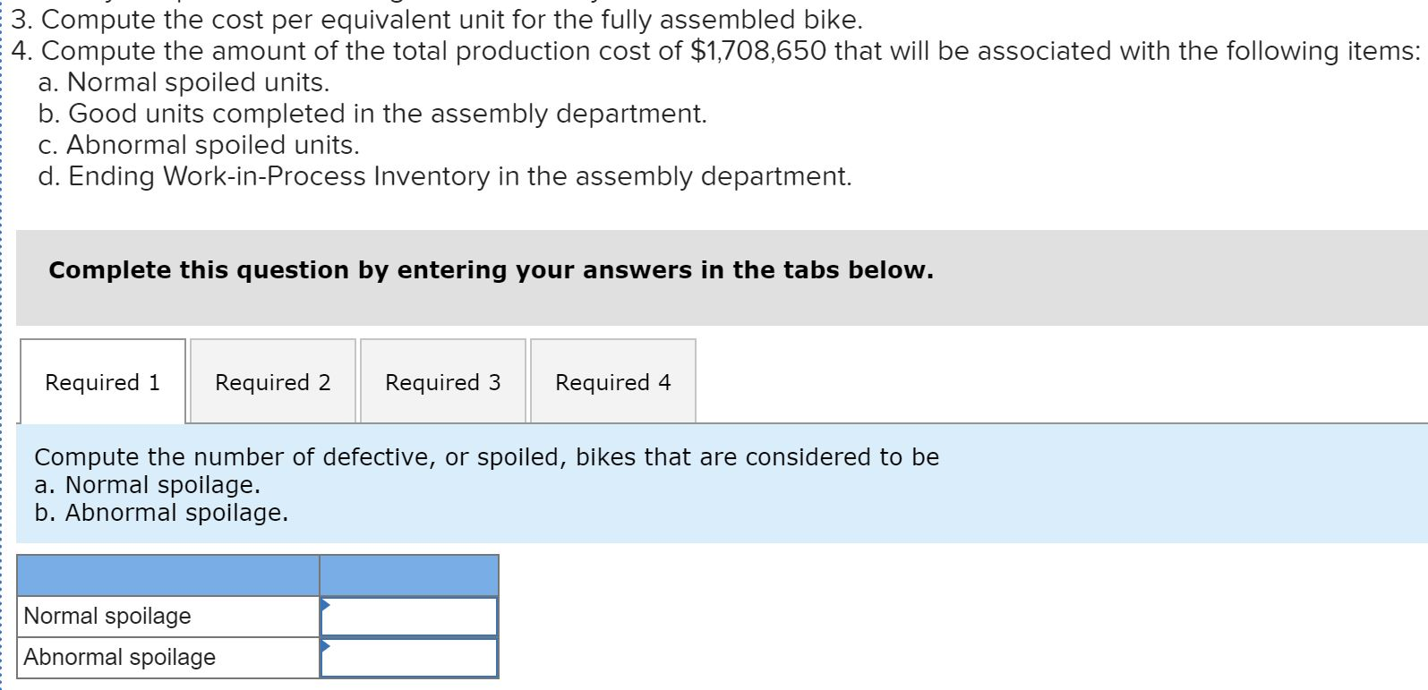 6-6, 6- 9) APCO Company manufactures various lines of bicycles. Because of