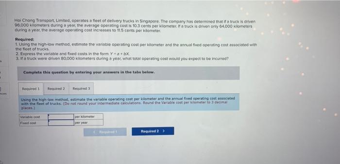  help!! i keep getting these two wrong? Hoi Chong Transport, Limited,