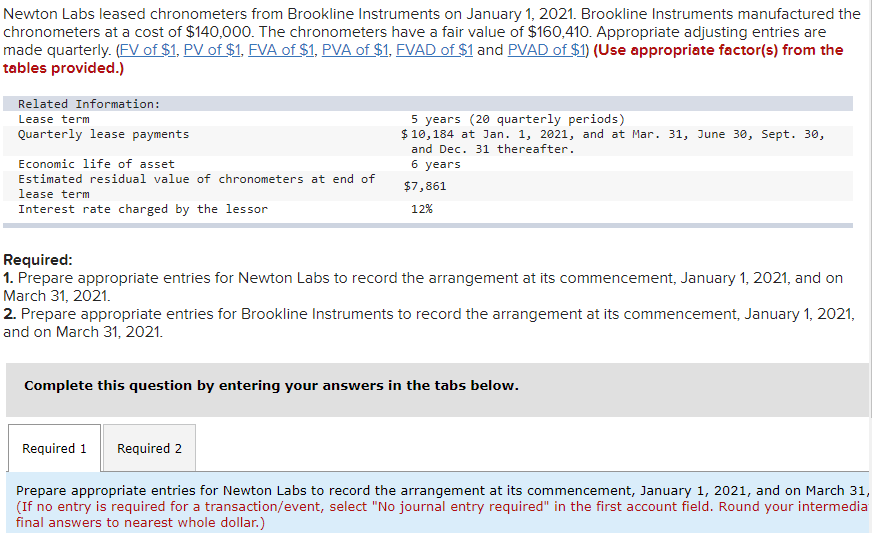 please create journal entries for the following: Record the beginning of