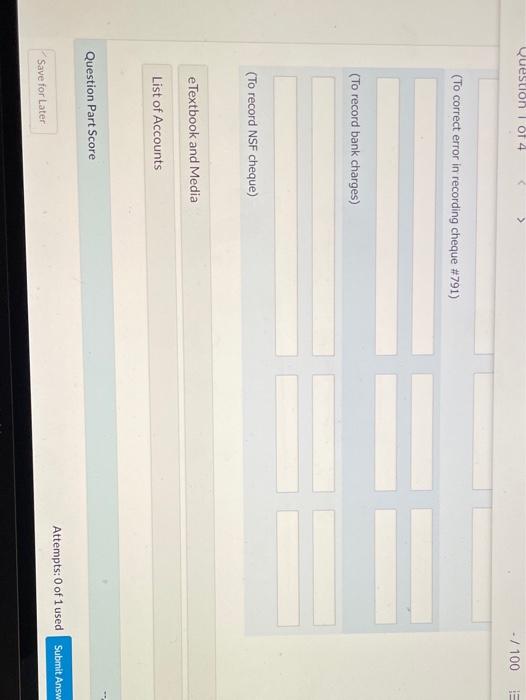 of the bank statement and the accounting records revealed the following information: