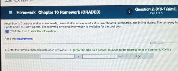  Homework: Chapter 10 Homework (GRADED) Question 2, S10-7 (simil... Part 1