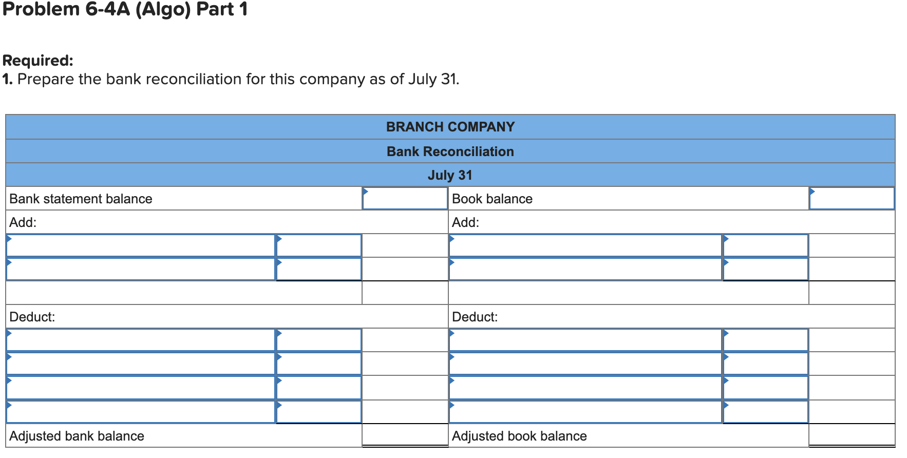entries LO P3 [The following information applies to the questions displayed below.]