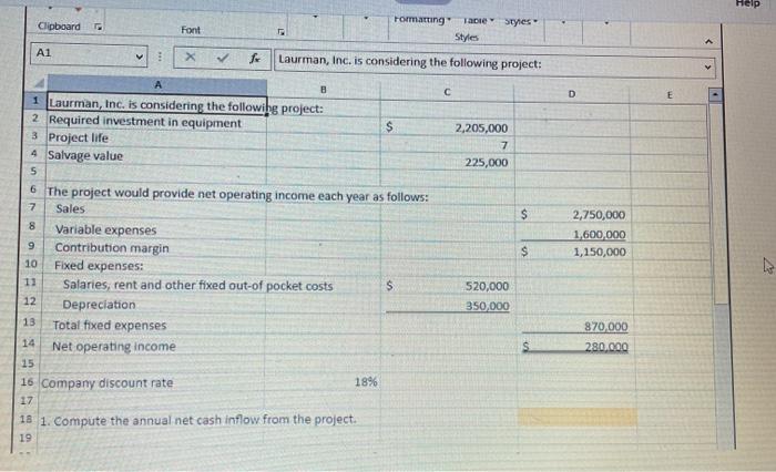 Controller has asked you to compute vartous capital budgeting methods to help