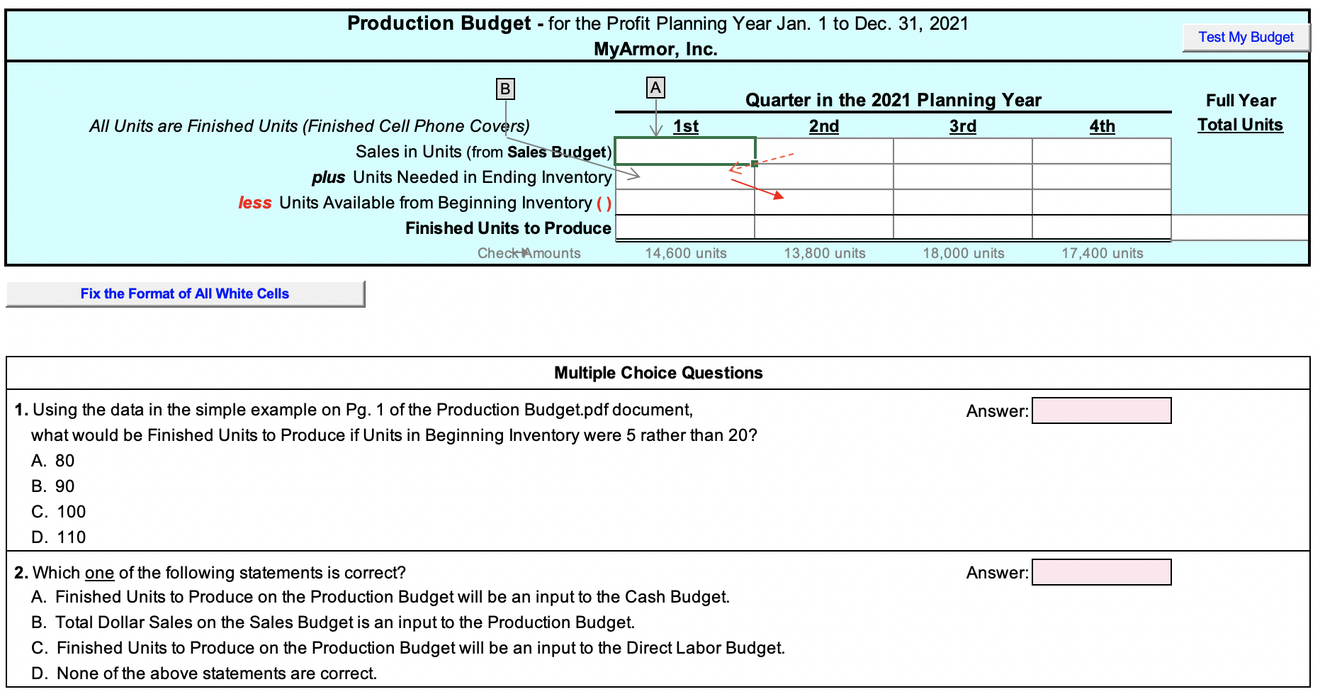 to Dec. 31, 2021 MyArmor, Inc. Set Input Values Back to Original