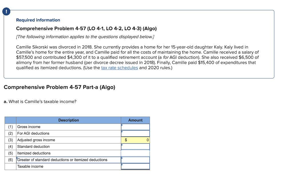 undefined Required information Comprehensive Problem 4-57 (LO 4-1, LO 4-2, LO 4-3)