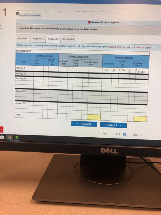 Use the following information for the Exercises below. The following information applies