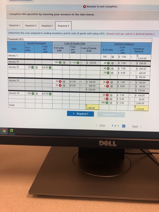 to the questions displayed below] Laker Company reported the following January purchases