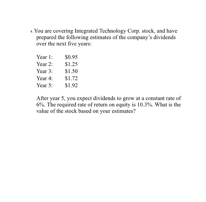  please show method! thank you 4. You are covering Integrated Technology