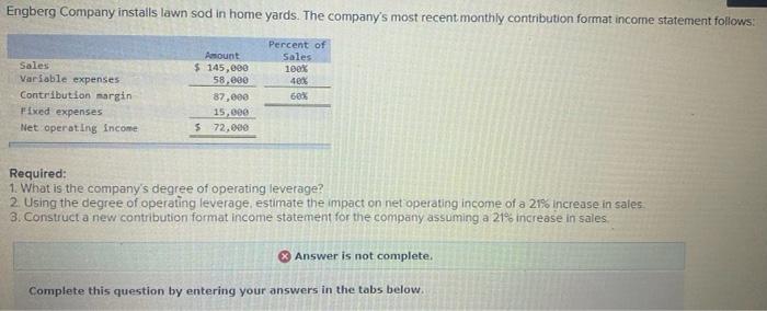 need help. specially for requirement 3. please add work/steps. thank you Engberg