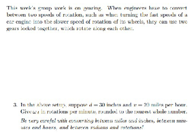 convey between two speels of rucation, such as when turning the fast