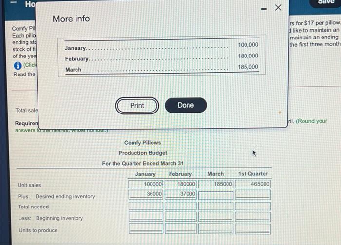 sells the pillows to home dcor retailers for $17 per pillow. Each