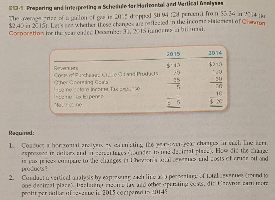 13.1 question 1 and 2 E13-1 Preparing and Interpreting a Schedule