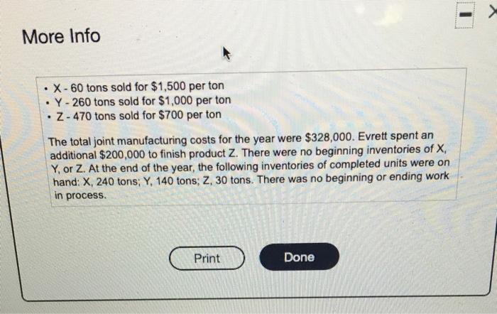  > More Info X - 60 tons sold for $1,500 per