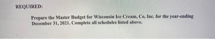 A direct materials budget, including a schedule of expected cash disbursements. 4)