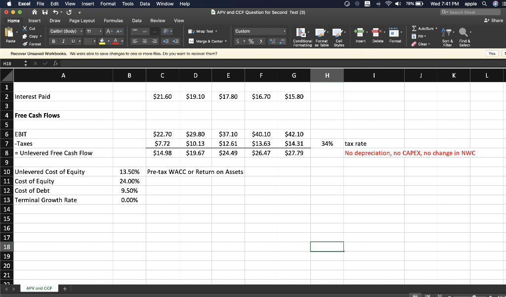 Based on the attached spreadsheet (loosely based on the APV example in