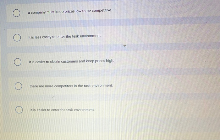 must keep prices low to be competitive. it is less costly to