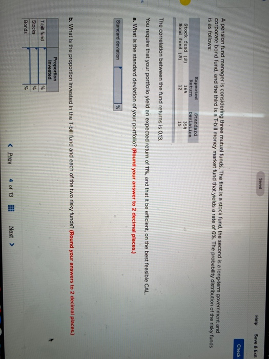  Surved Help Save & Exit Check A pension fund manager is