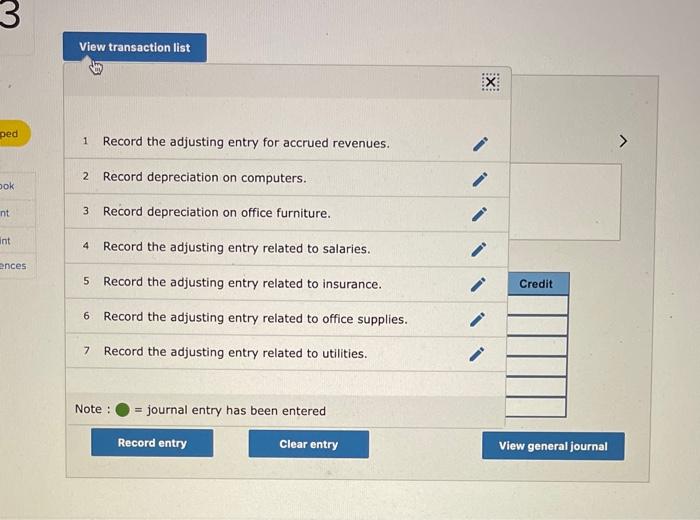 31. The loft number column is prepared before adjusting entries are recorded,