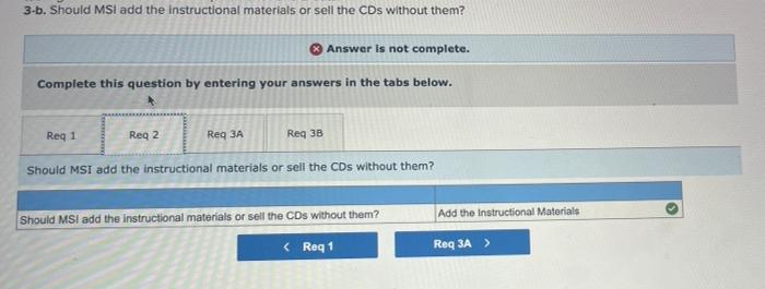 inclusion of instructional materials such as an overhead slide presentation, potential test