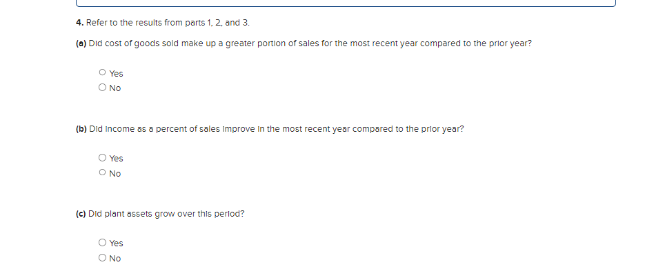 below table to calculate the balance sheet data in trend percents with