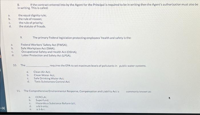 please fast a. b. 8. If the contract entered into by the