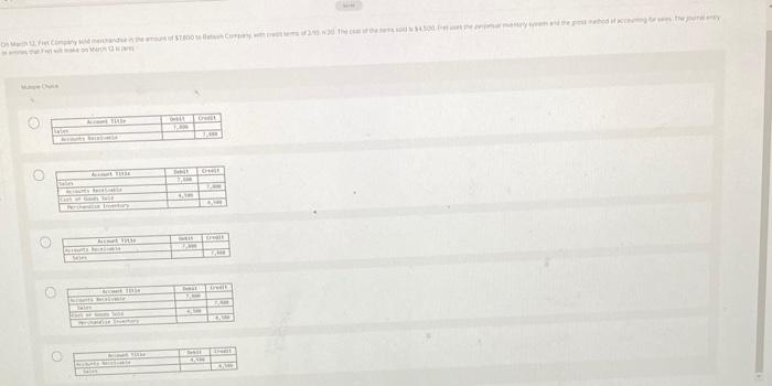 merchandiser that sells only for cash moves from: Multiple Choice Purchases of