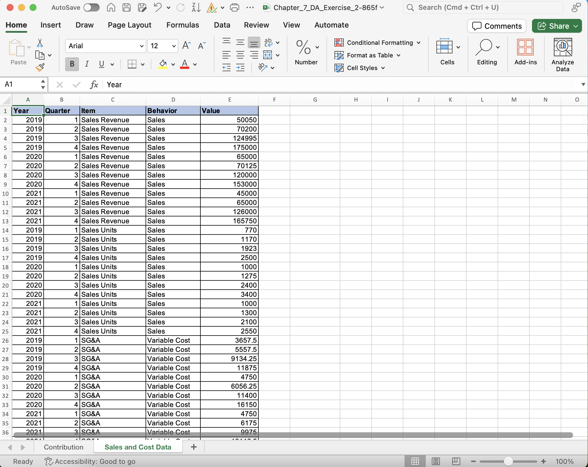  Enter a formula in cell C14 on the Contribution worksheet that