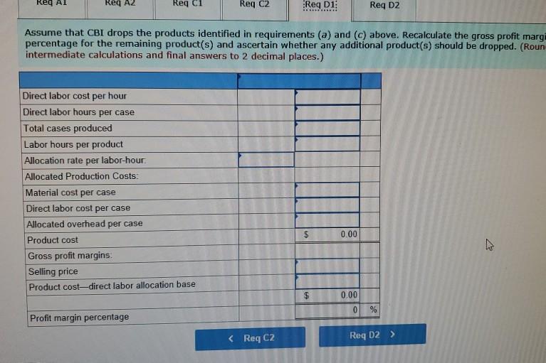 the costs incurred during the production process of each product. In reviewing