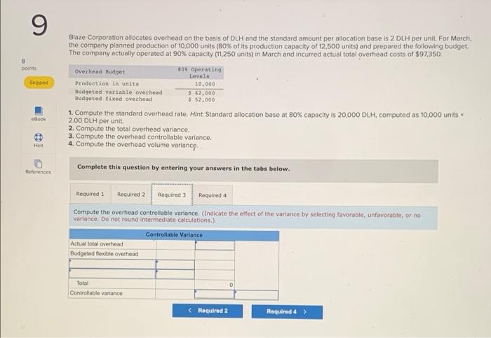 DLH per unit. For March, the company planned production of 10,000 units