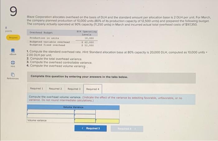 (80% of its production capacity of 12,500 units) and prepared the following