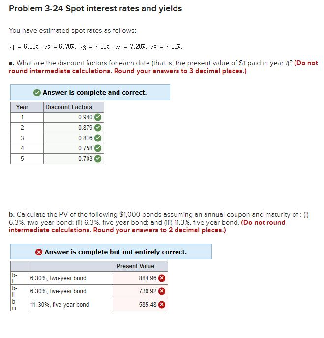 Could you let me know only answers please? Problem 3-24 Spot