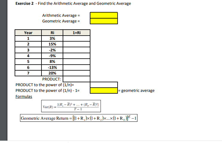 way Ri 3% How to find the Expected Return and Standard Deviation