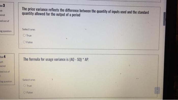  han 3 met wered The price variance reflects the difference between