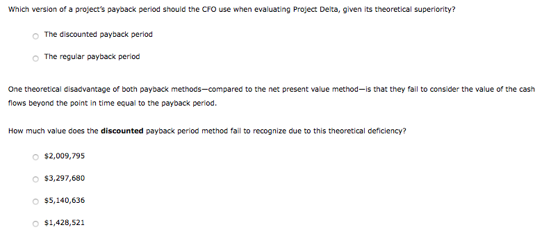 payback period that helps in their capital budgeting decisions. Consider the case