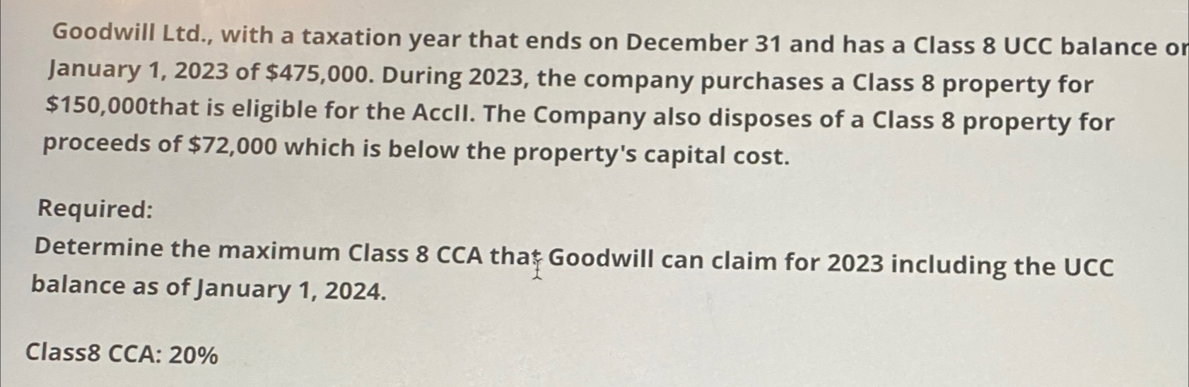  Goodwill Ltd., with a taxation year that ends on December 31